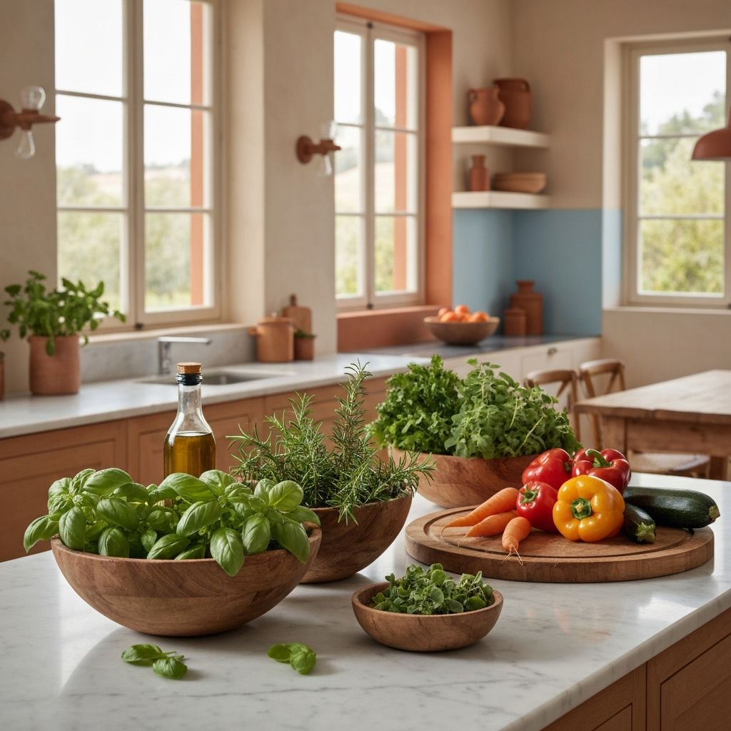 Cozinha editorial com luz natural